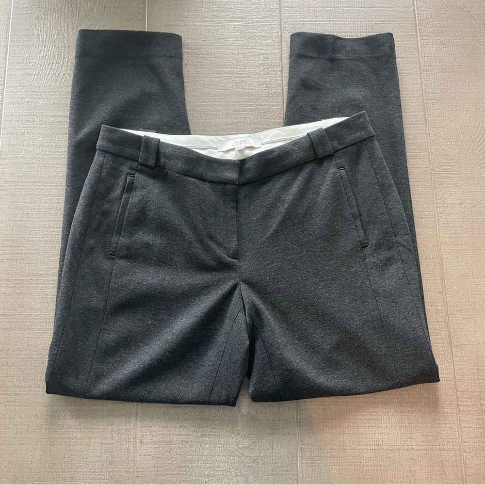 NWOT LOFT Charcoal Gray Ankle Pant - Size 4
